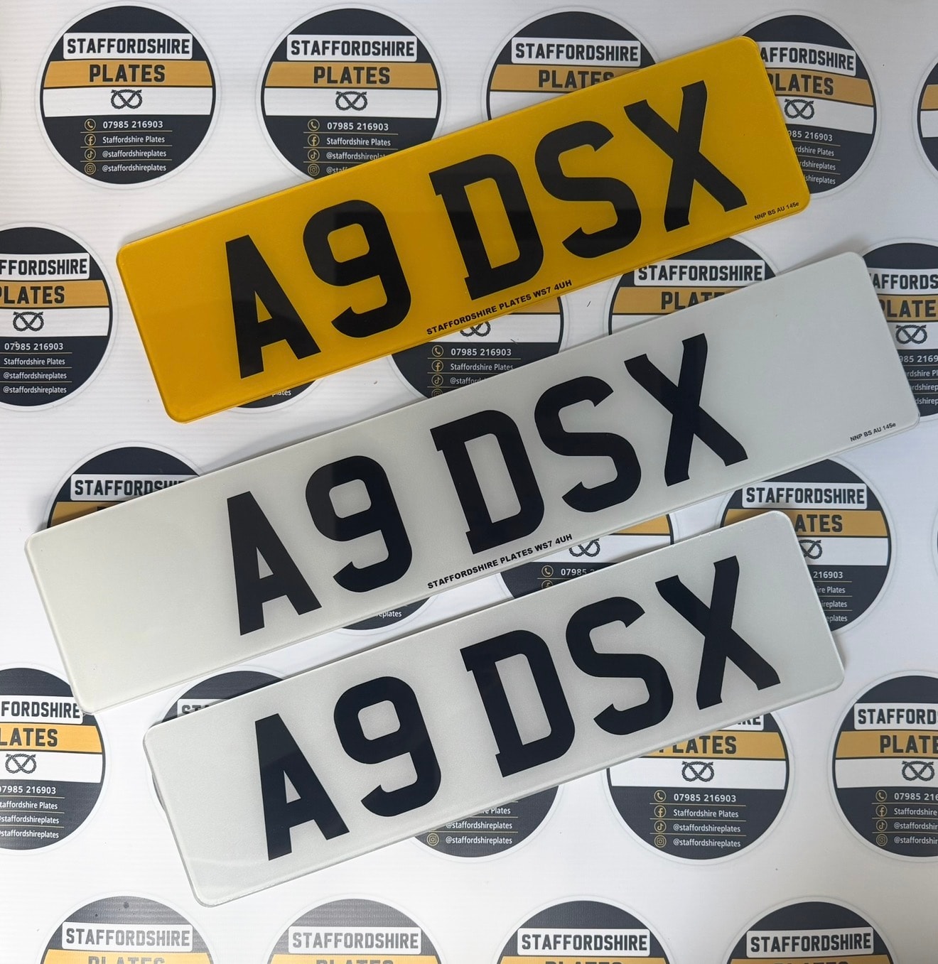 Gold and silver A9 DSX custom number plates