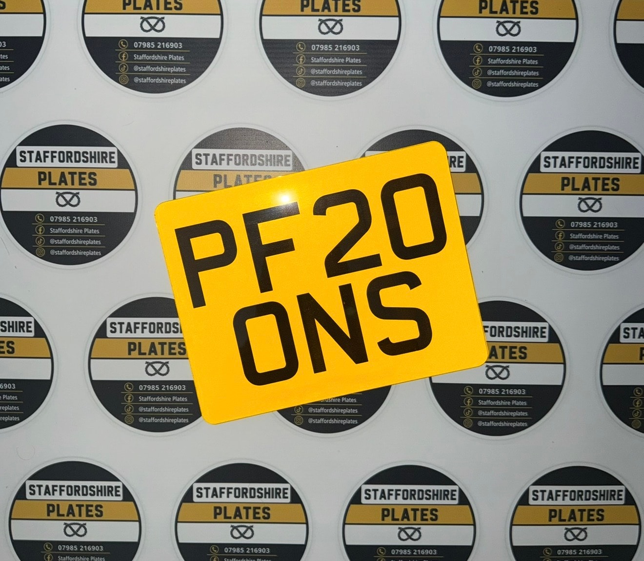 Custom number plates by Staffordshire Plates