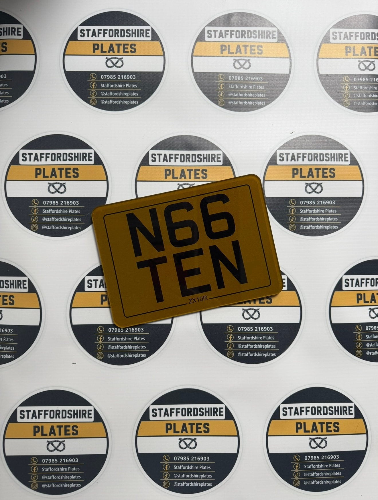 Staffordshire Plates branded stickers and badges