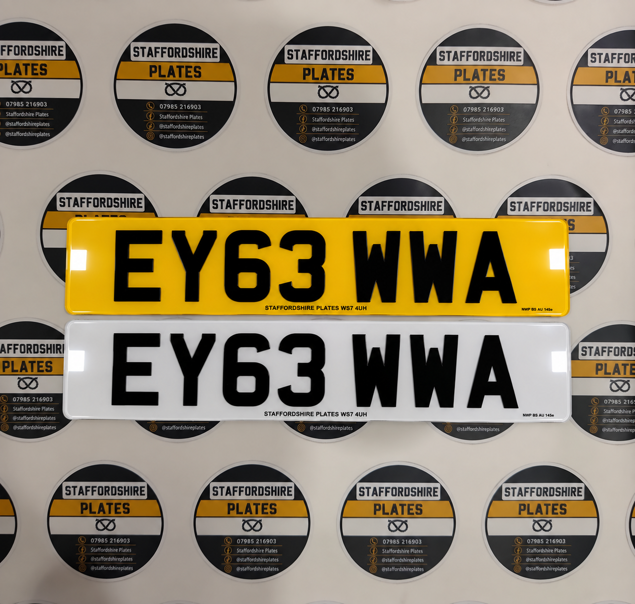 Standard 2D printed number plate
