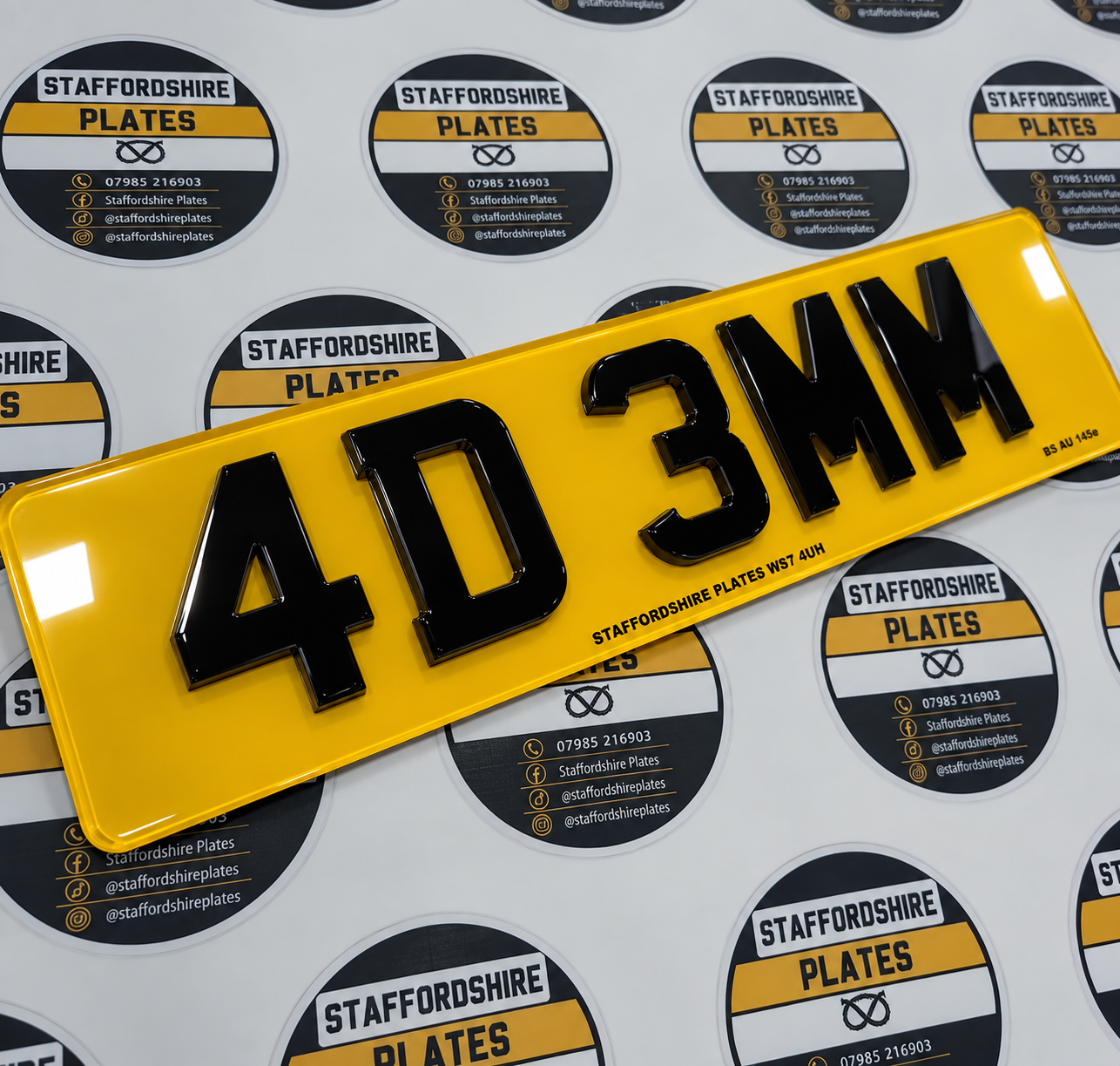 4D number plate